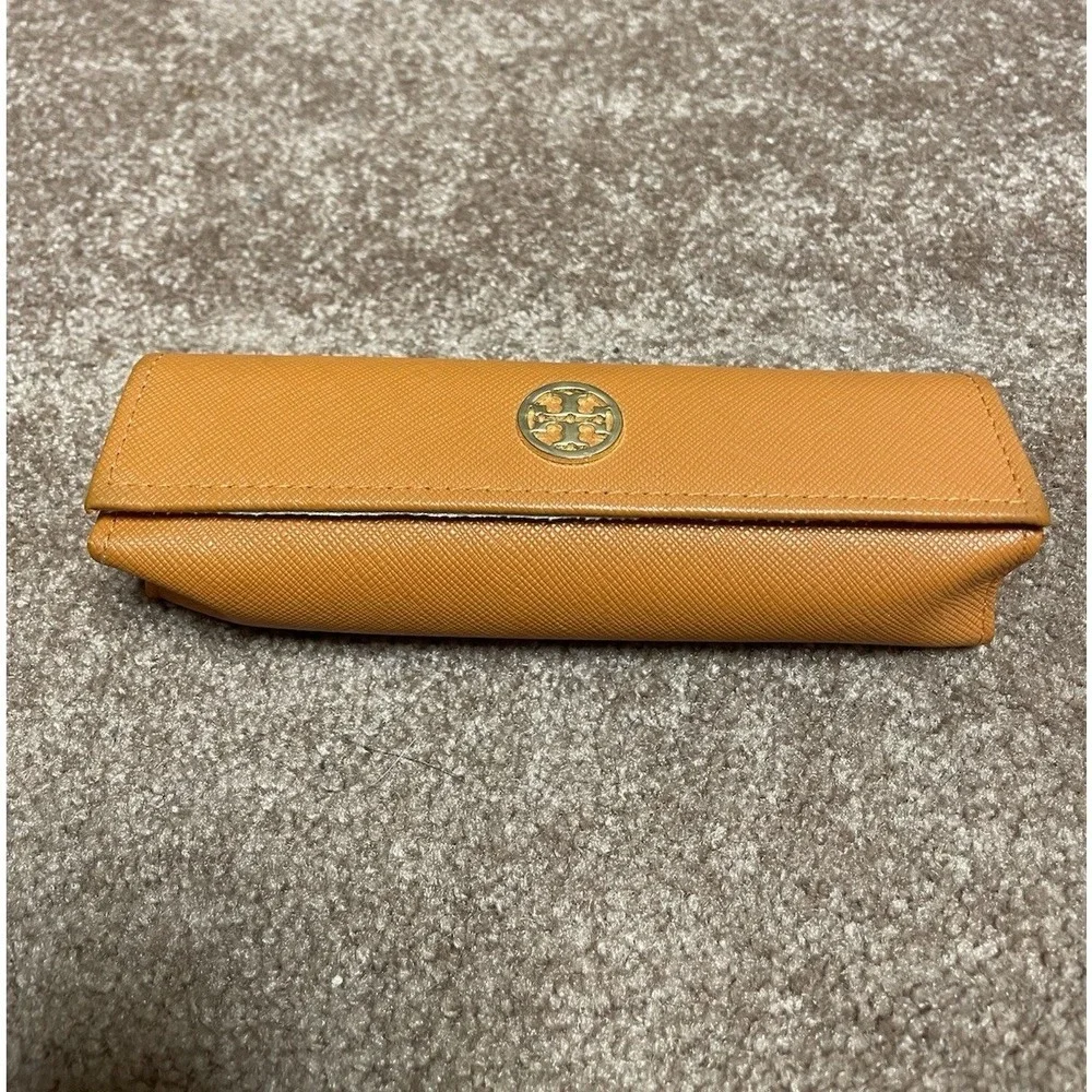Tori‎ Burch Orange Semi Hard Magnetic Flip Top Glass Or Sunglasses Reader Case